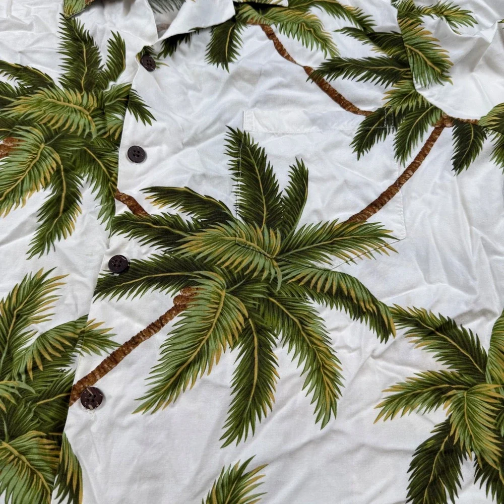 Hilo Hattie The Hawaiian Original Palm Tree Aloha Shirt Men's Large - Picture 2 of 6